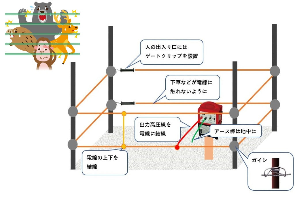 電気柵の効果と電源の種類、ソーラー電源のメリットを解説 – イノホイ