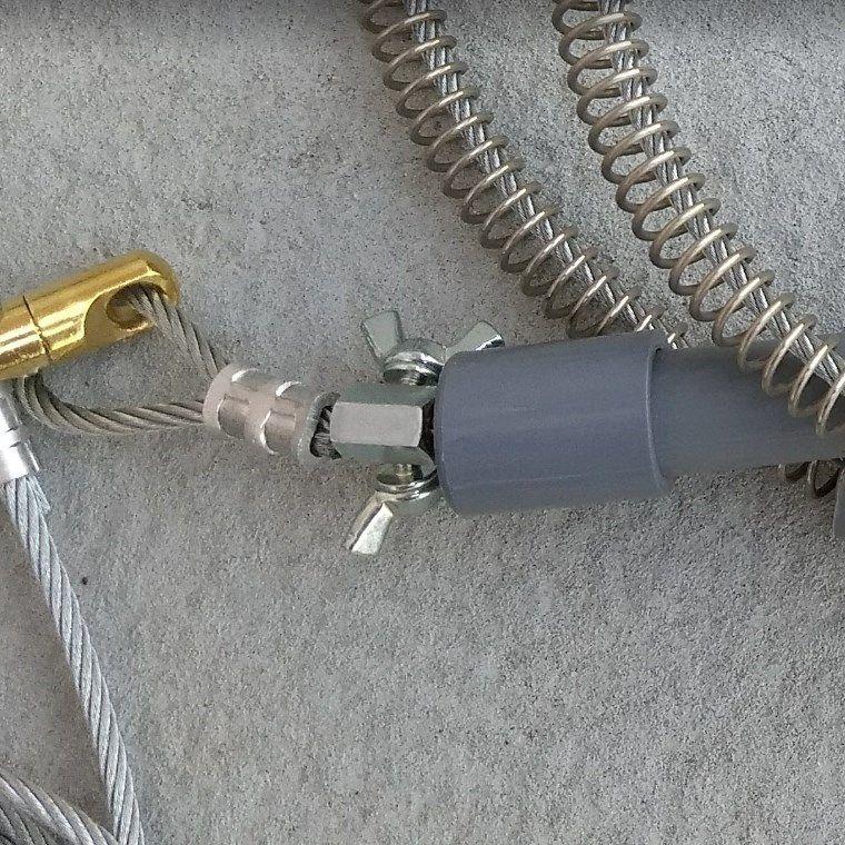 蝶ねじ ストッパー(ダブル 六角 SUS ワイヤー径4mm用)