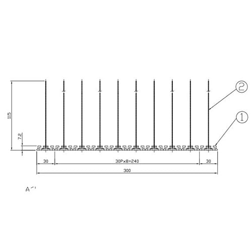 BF3バードピン プレミアブラック (ワイド)透明