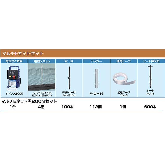 4560171679444 マルチEネット黒200mセット 末松電子製作所