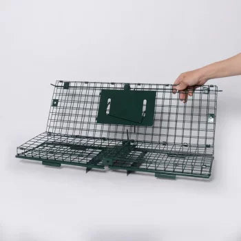 【訳あり】折り畳みタイプ箱罠 踏み板式 両扉