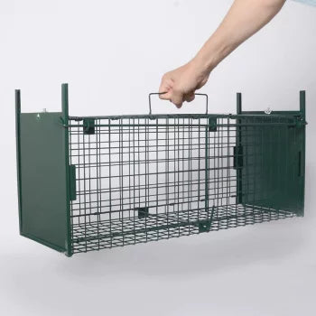 【訳あり】折り畳みタイプ箱罠 踏み板式 両扉