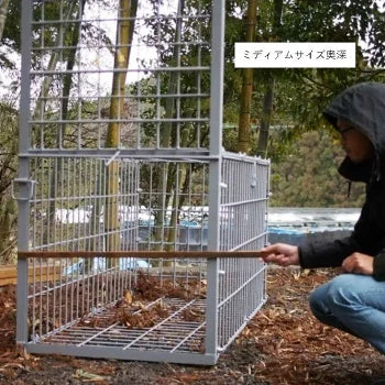 ファーレ旭式 イノシシ・シカ用箱罠ミディアムサイズ【片扉】奥深 ファーレ旭式 イノシシ・シカ用箱罠ミディアムサイズ【片扉】奥深
