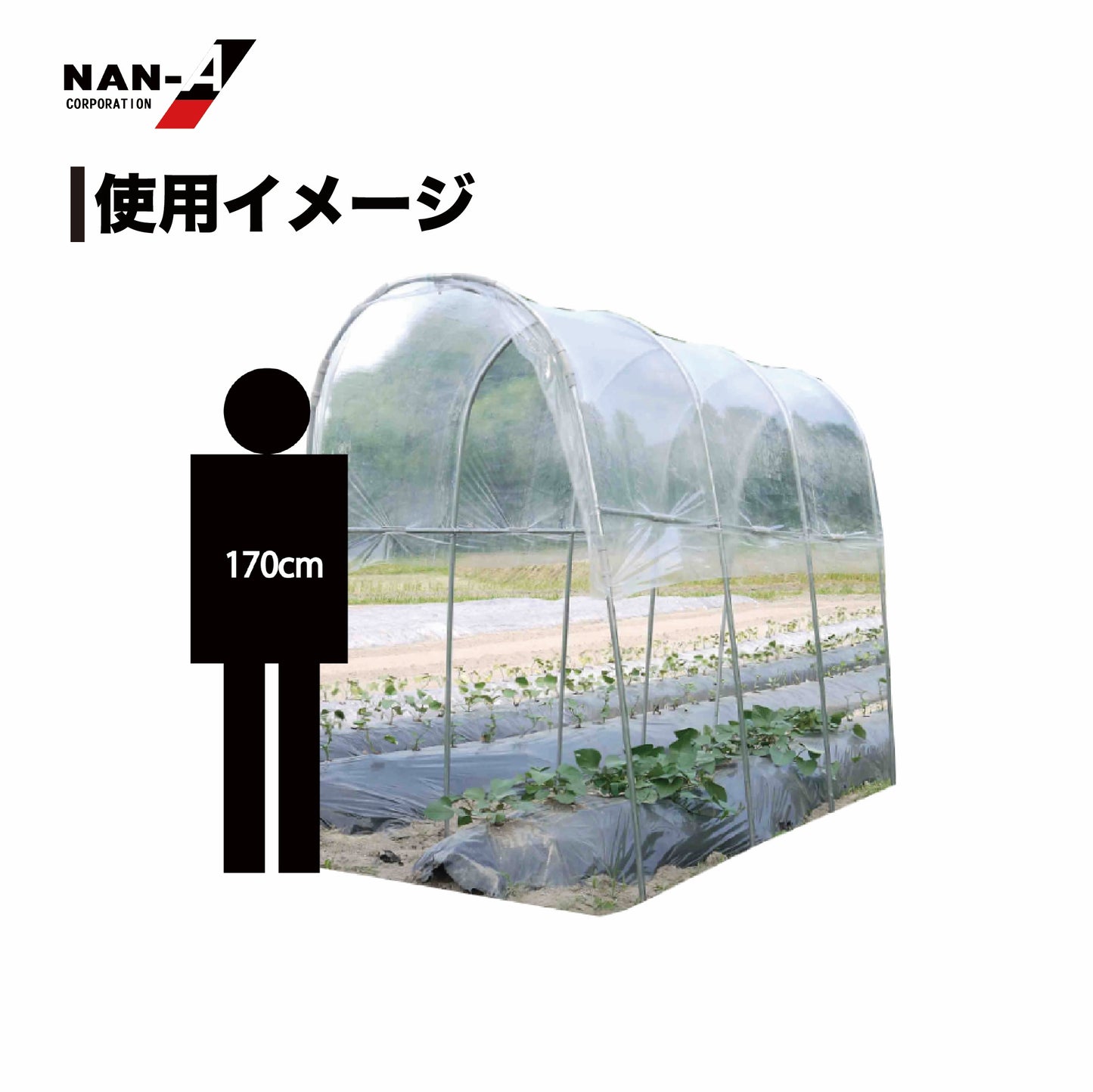 4984665309622 雨よけハウス 1畝用 AM1227型（W:1200 × D:2700 × T:2190mm）
