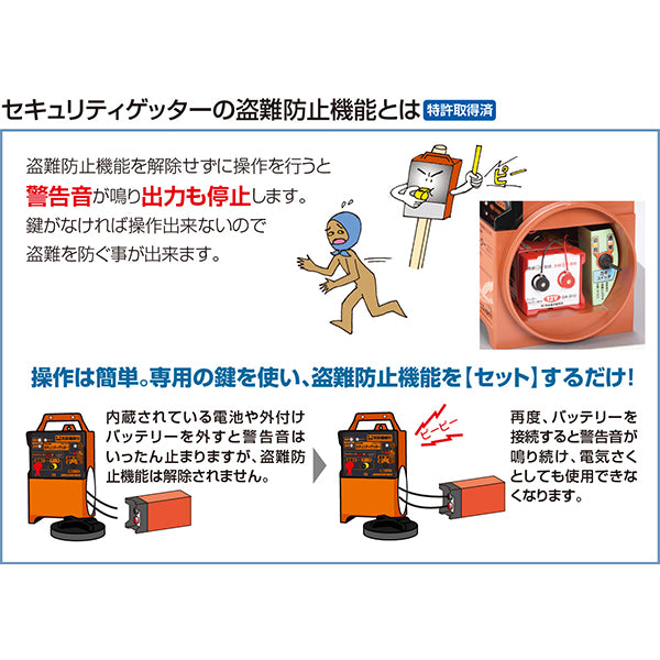 【500m×3段張り】末松電子製作所 電気柵 セキュリティゲッター 小動物対策